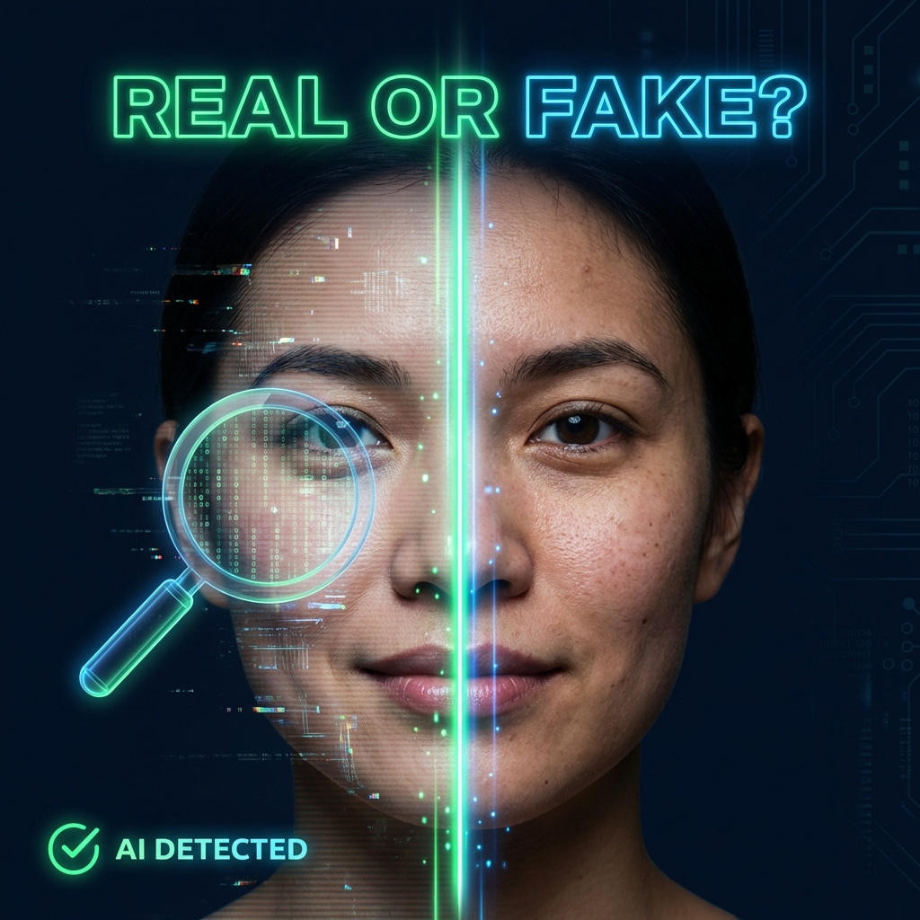 Digital data streams representing deepfake technology