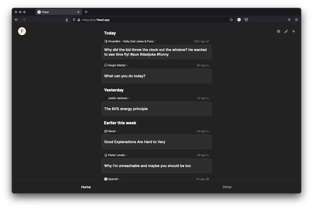 1Feed screenshot 4 of 5