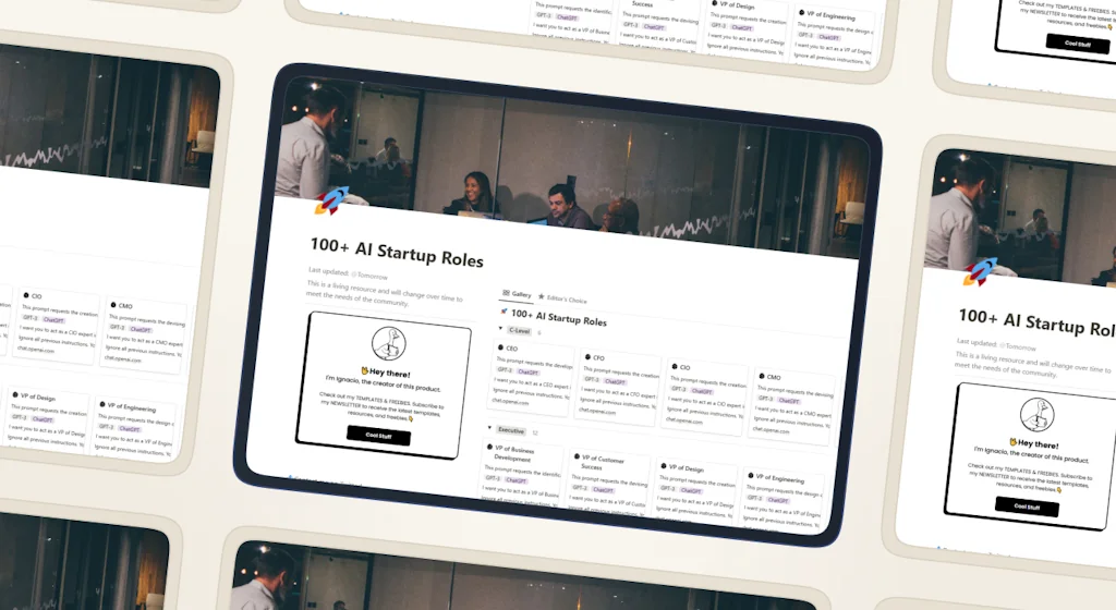 100+ Startup Roles Prompt Templates screenshot 4 of 4