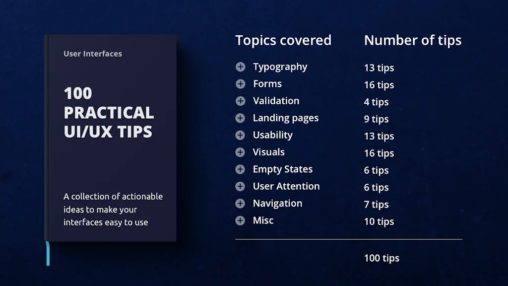 100 UI/UX Tips screenshot 1 of 4