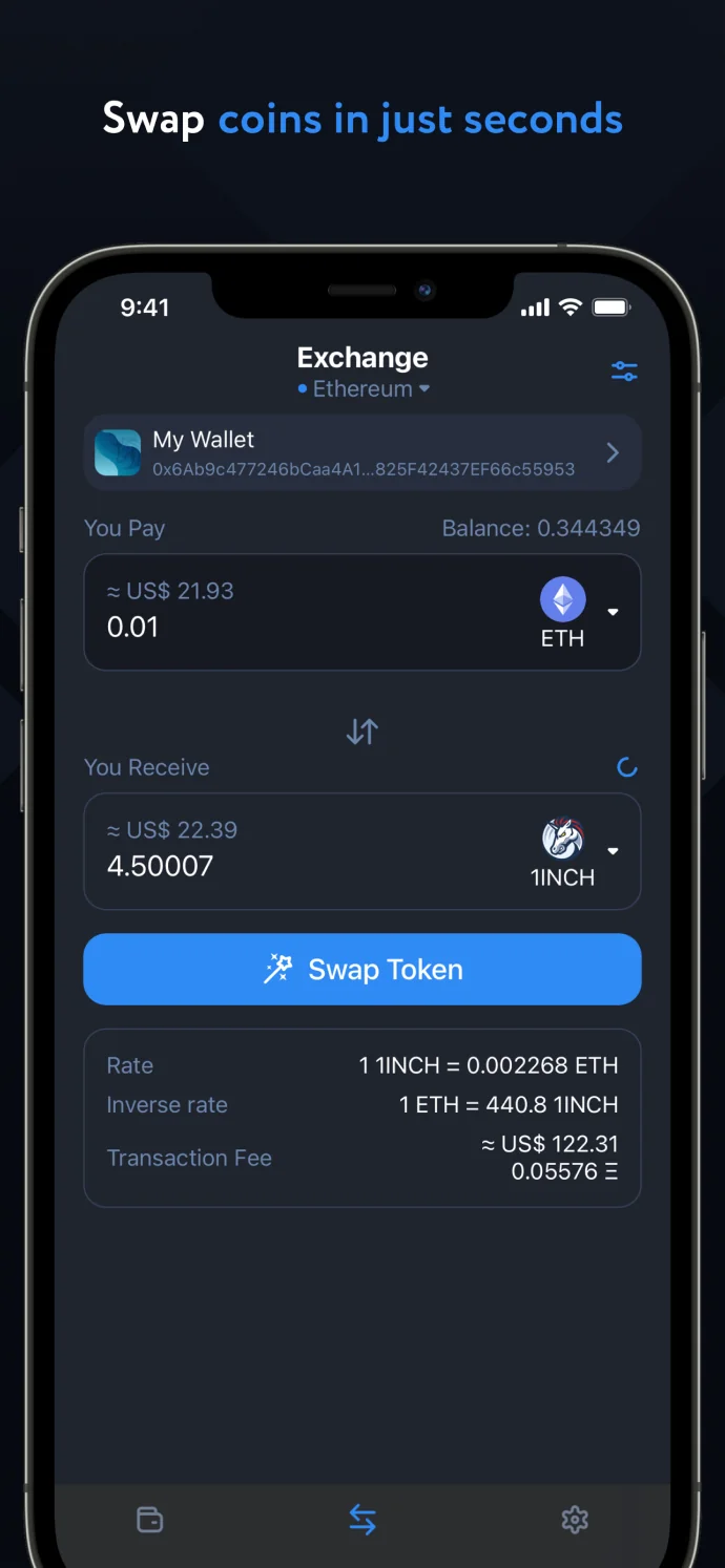 1inch DeFi Wallet screenshot 4 of 5