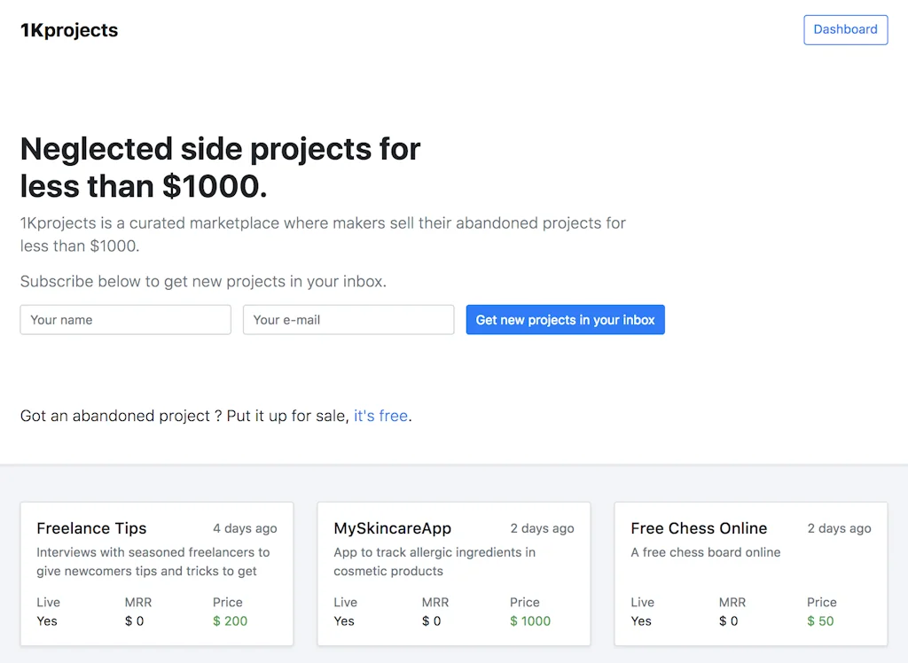 1Kprojects screenshot 2 of 2