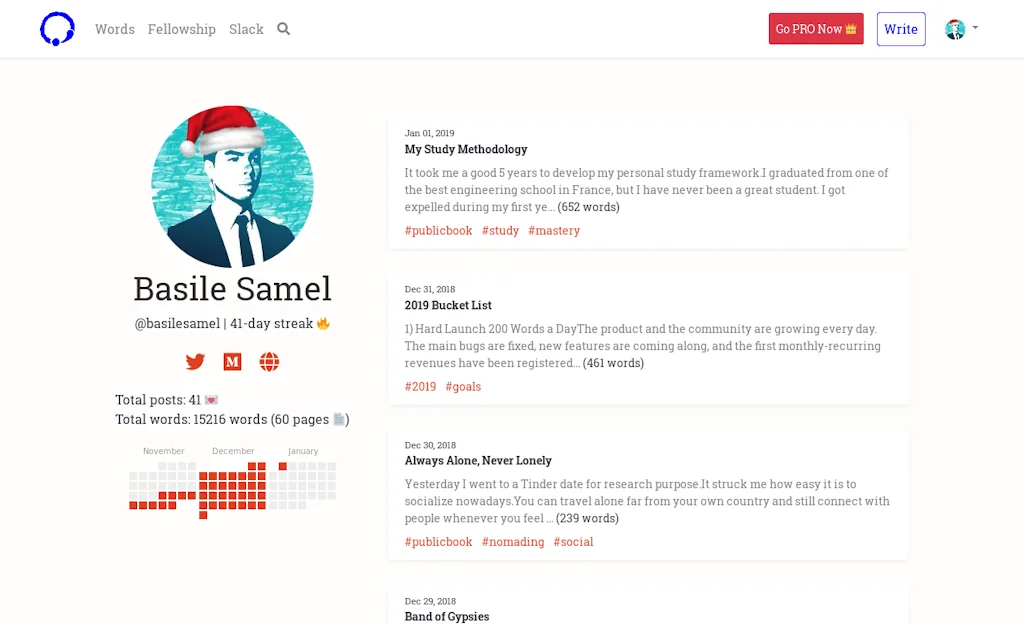 200 Words a Day screenshot 1 of 5