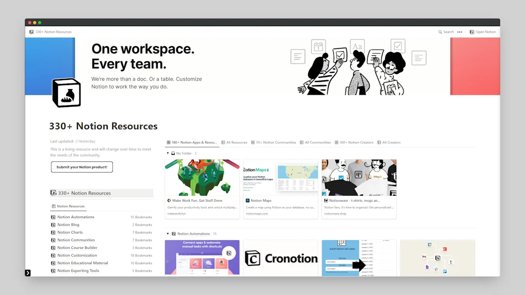 330+ Notion Resources screenshot 3 of 6