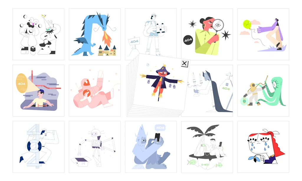 404 Illustrations screenshot 3 of 4