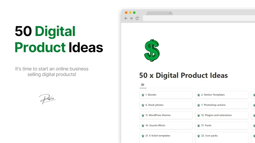 50 Digital Product Ideas screenshot 1 of 3