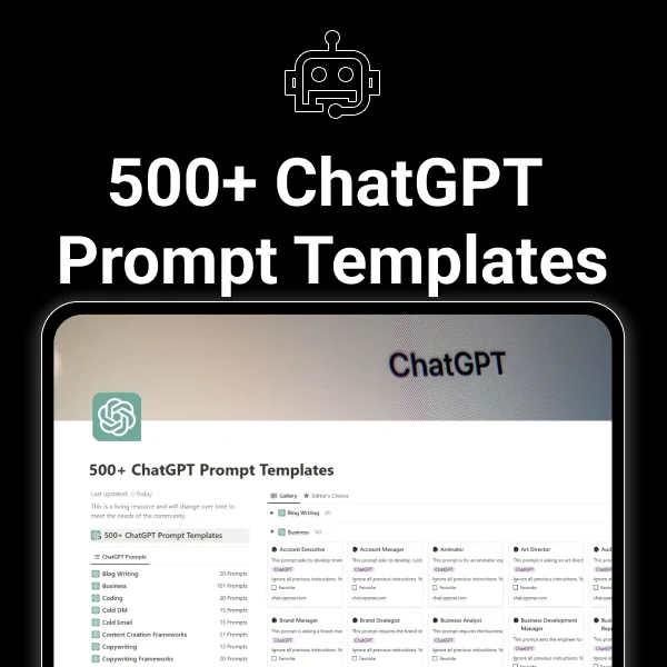 500+ AI Chatbot Prompt Templates screenshot 2 of 8