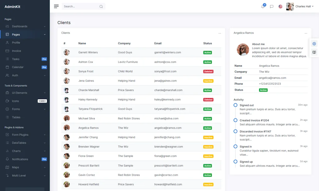 AdminKit screenshot 4 of 6