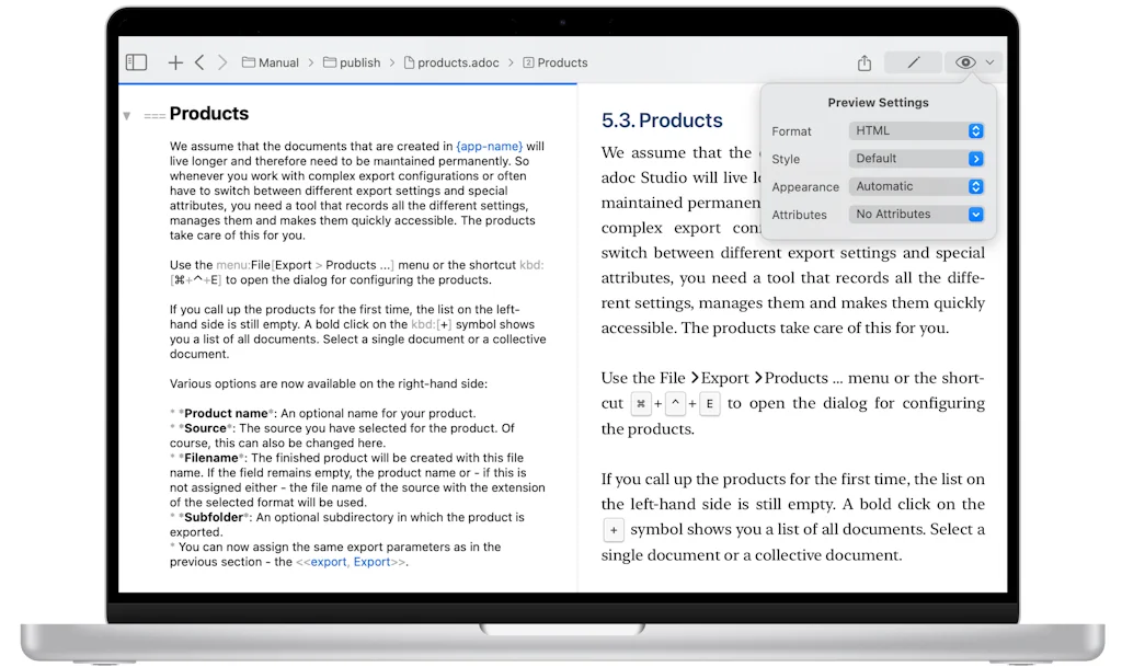 adoc Studio screenshot 1 of 9