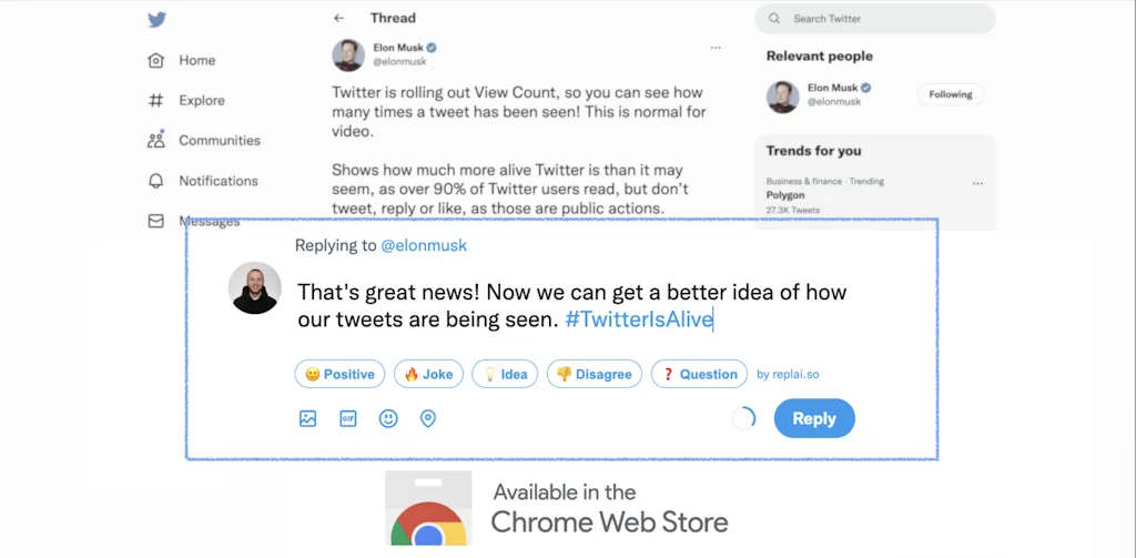 AI-driven replies generator for Twitter & LinkedIn screenshot 4 of 5