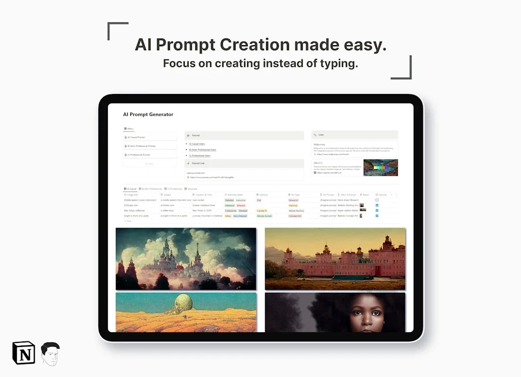 AI Prompt Generator - Notion Template logo