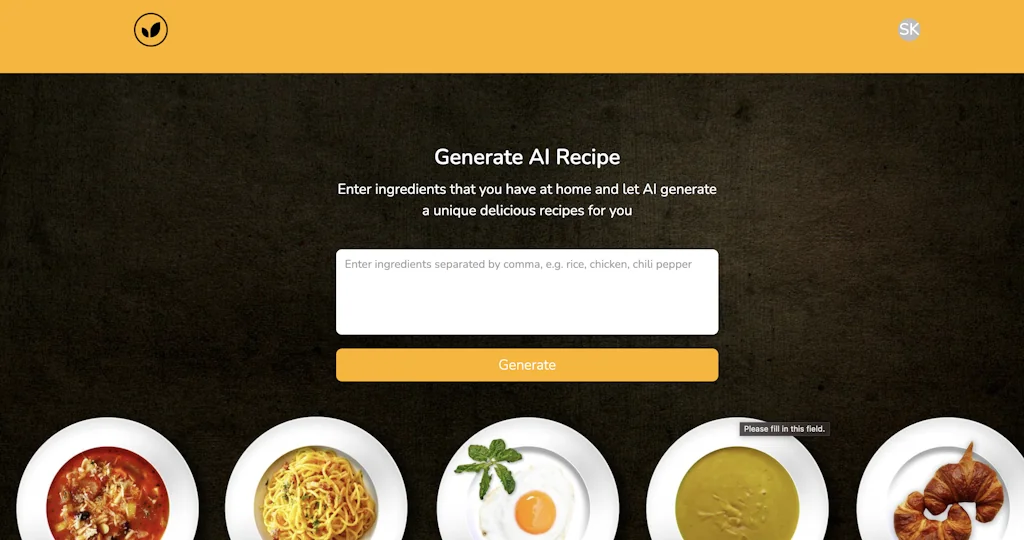 AI Recipe Generator screenshot 2 of 2