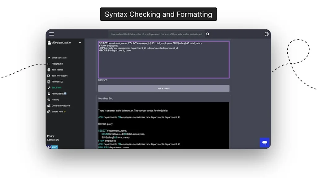 AI2sql screenshot 4 of 4