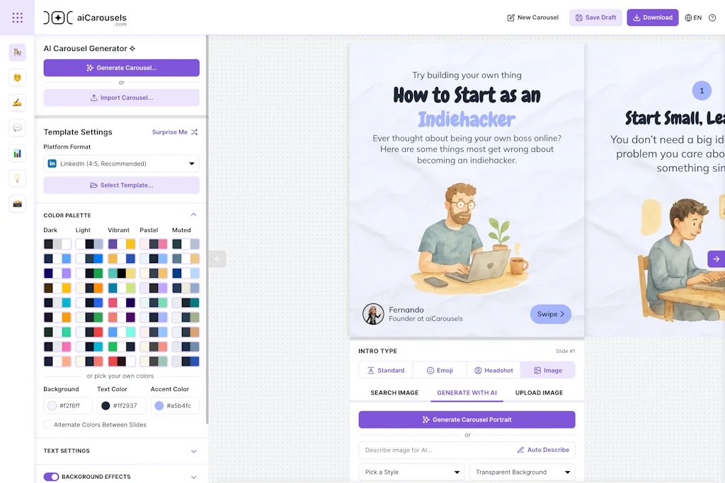 aiCarousels.com screenshot 2 of 4