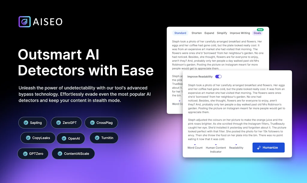 AISEO Humanizer screenshot 1 of 3