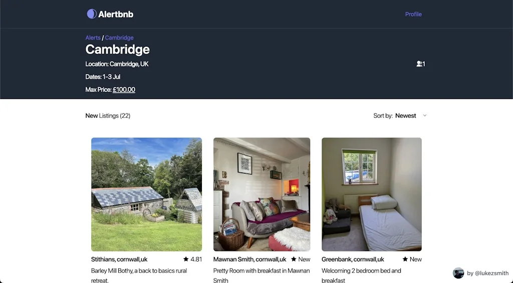 Alertbnb screenshot 2 of 6