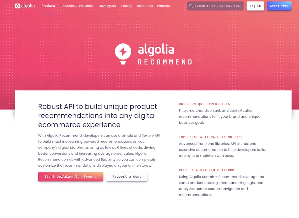 Algolia screenshot 1 of 3