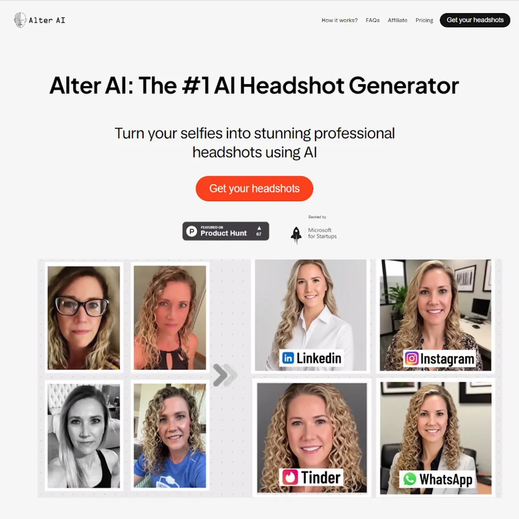 Alter AI: AI Headshot Generator screenshot 1 of 3