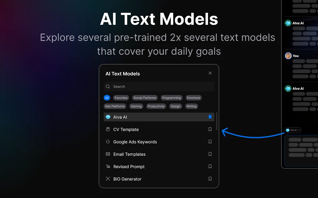 Alva AI - Sidebar Chrome extension screenshot 2 of 6