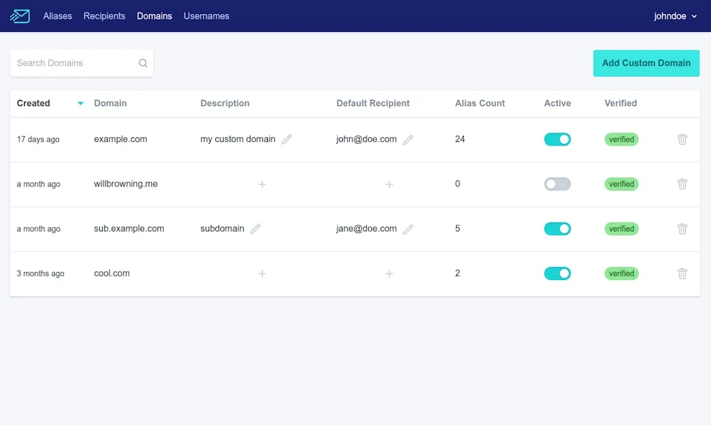 AnonAddy screenshot 5 of 9