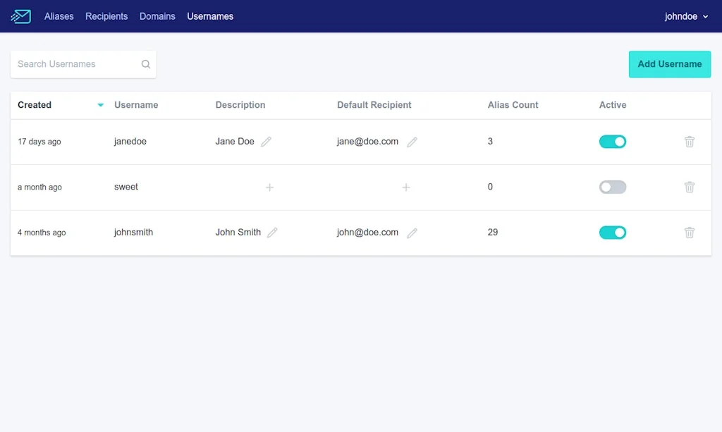 AnonAddy screenshot 6 of 9