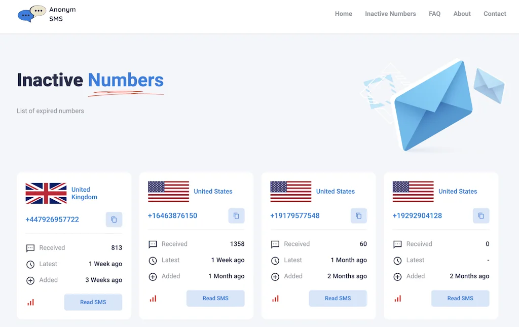 AnonymSMS - Receive SMS Online screenshot 7 of 7