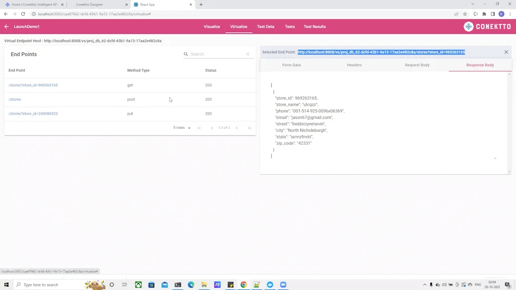 Conektto API Test Harness screenshot 17 of 21