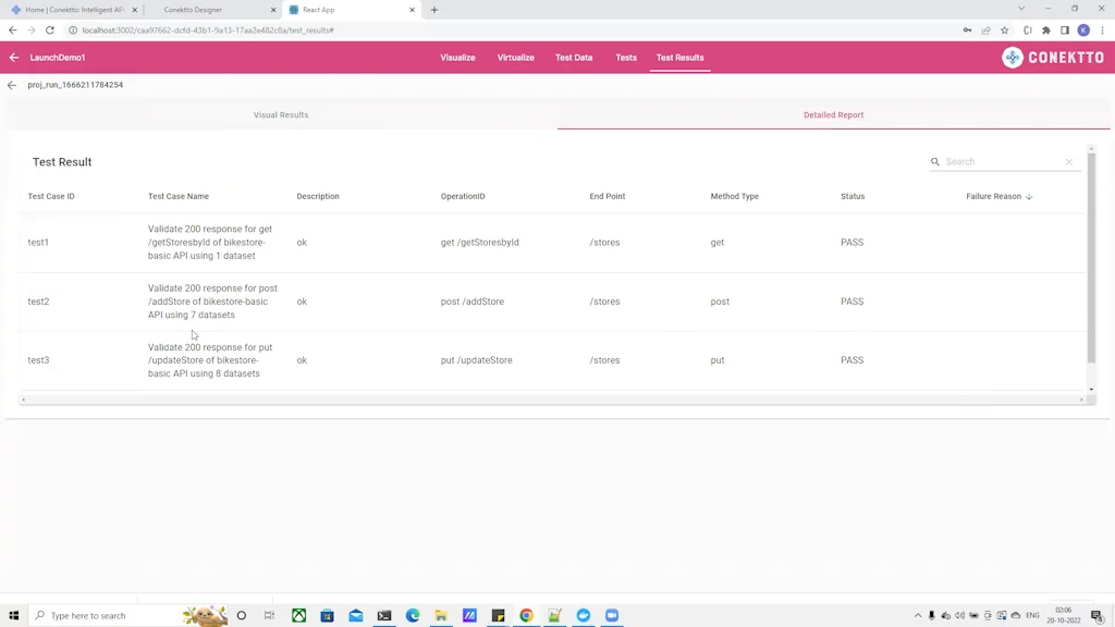 Conektto API Test Harness screenshot 21 of 21