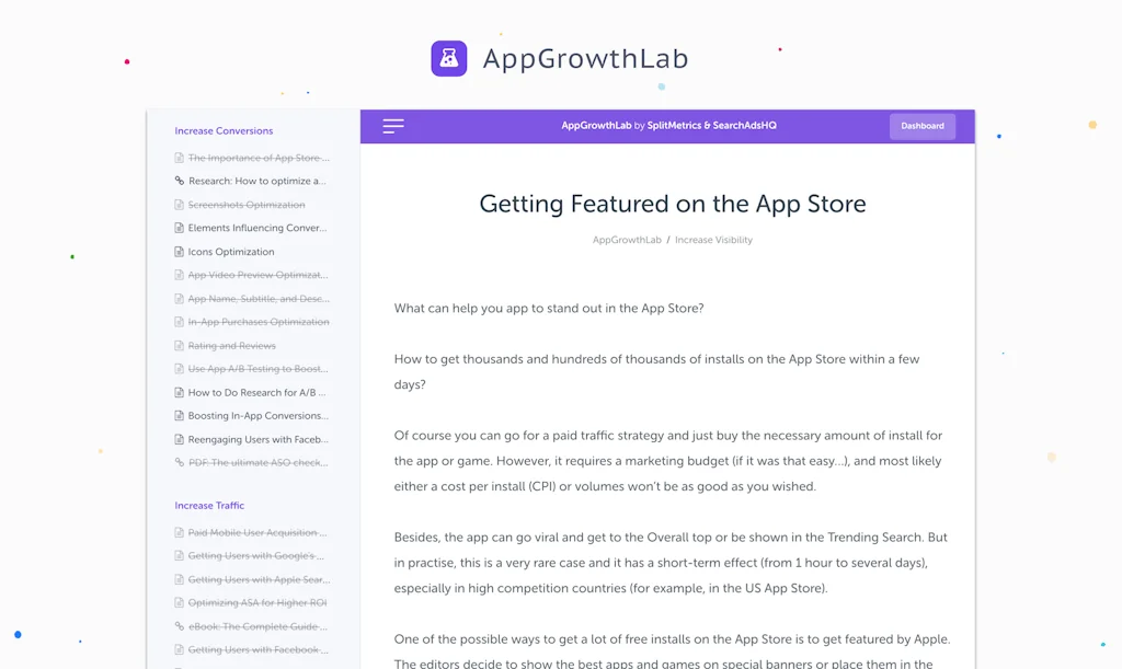 AppGrowthLab.com (by SplitMetrics) screenshot 1 of 3