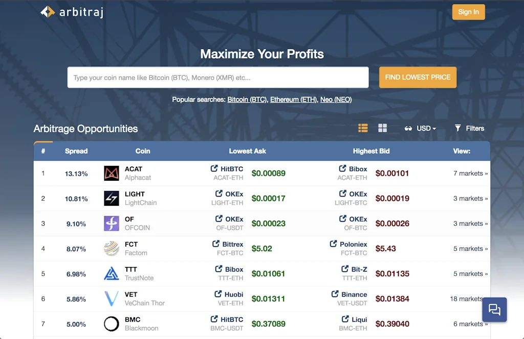 Arbitraj.io screenshot 5 of 5