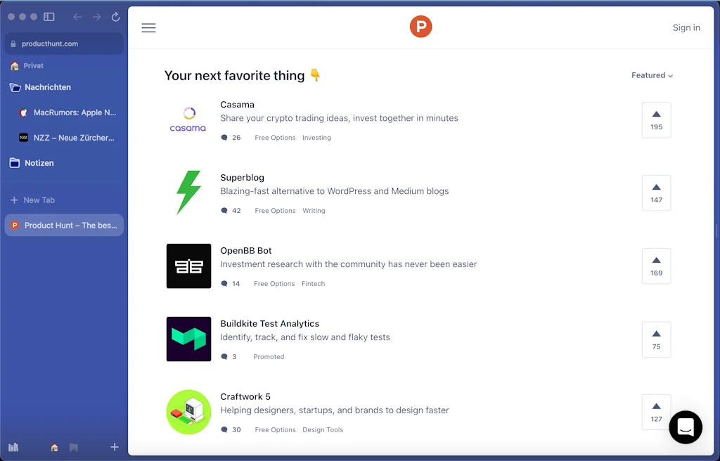 Arc Browser by "The Browser Company" screenshot 3 of 4