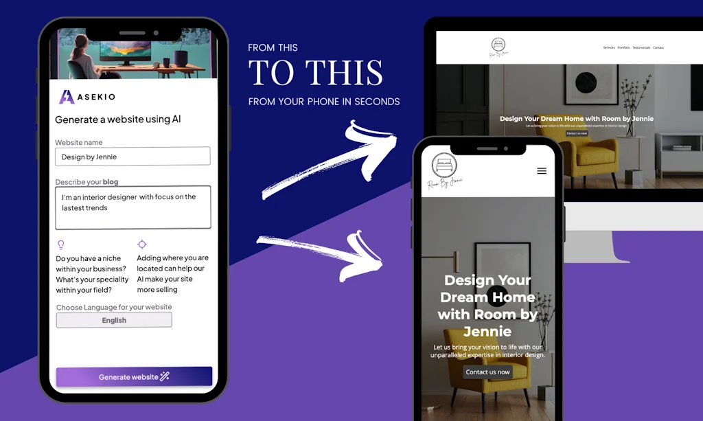Asekio - AI website builder screenshot 3 of 4