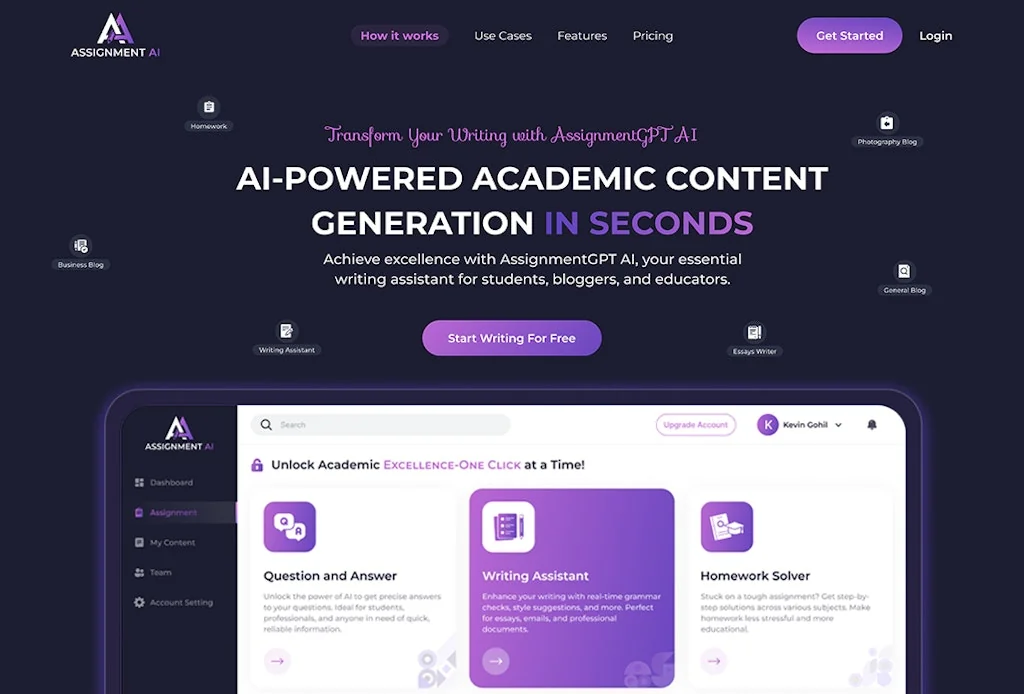 AssignmentGPT AI - Writing Assistant screenshot 1 of 6