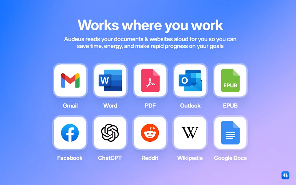 Audeus: Text to Speech Chrome Extension  screenshot 2 of 6