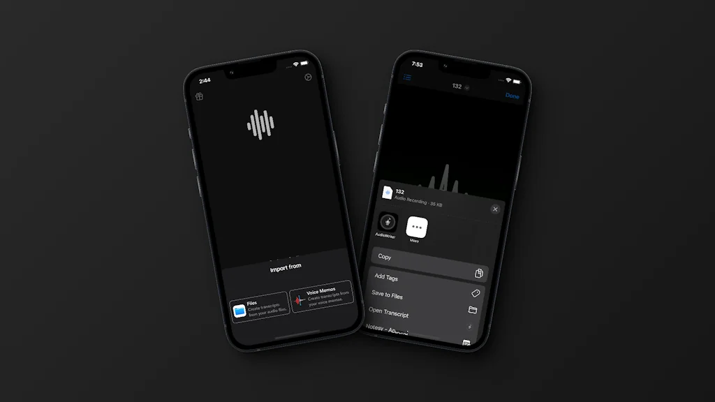 Audio Writer iOS screenshot 4 of 8