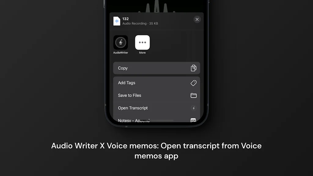 Audio Writer iOS screenshot 5 of 8