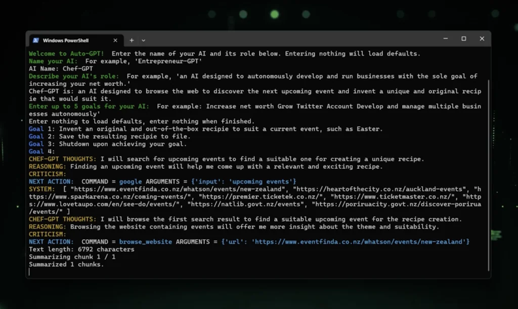 Auto-GPT screenshot 1 of 1