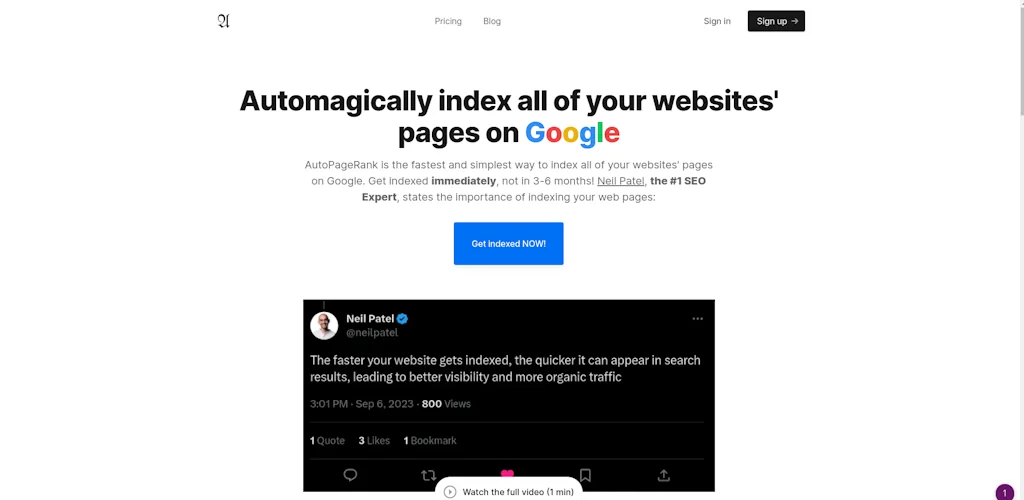 Auto Page Indexer screenshot 1 of 3