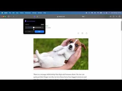 Auto Scroll and Read - Safari Extension screenshot 1 of 4