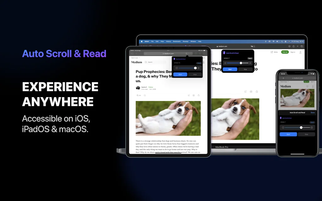 Auto Scroll and Read - Safari Extension screenshot 4 of 4