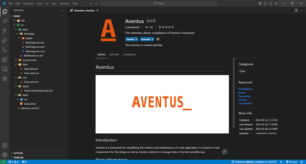 AventusJs screenshot 3 of 3