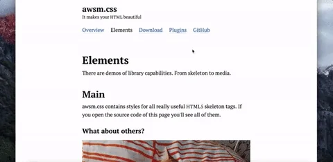 awsm.css screenshot 1 of 3