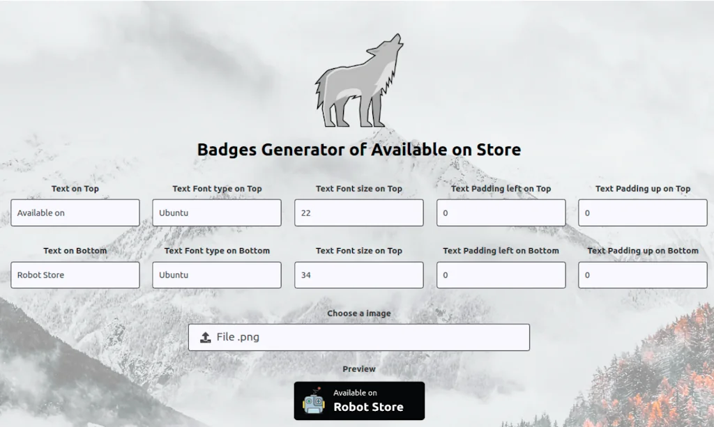 Badges Generator of Available on Store screenshot 2 of 2