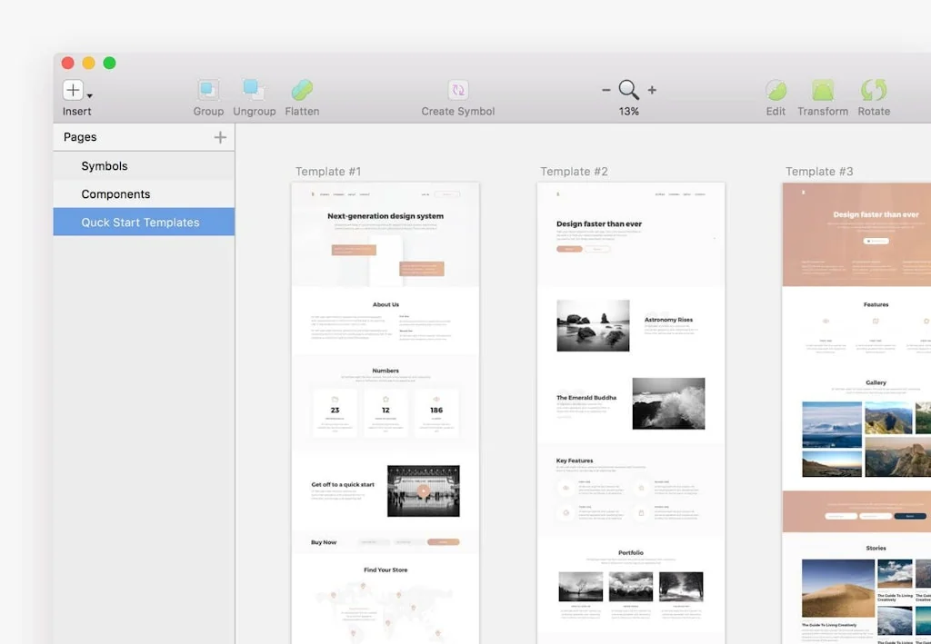 Base UI Sketch Framework screenshot 1 of 7