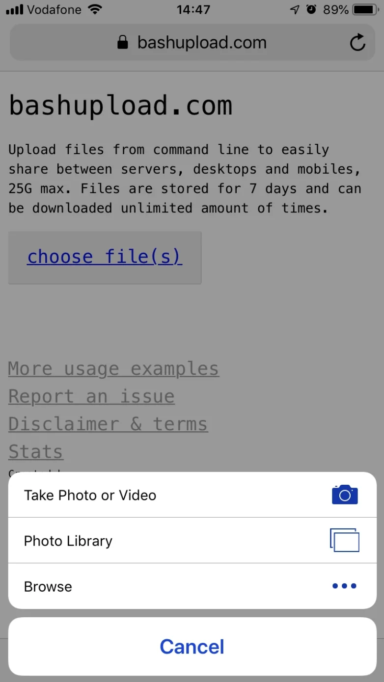 Bashupload screenshot 5 of 7