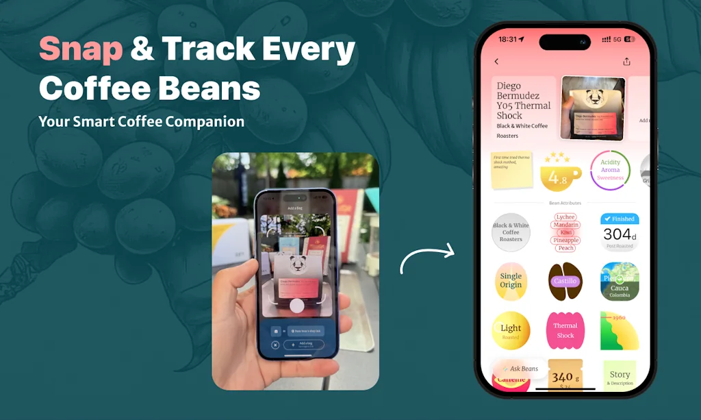 BeanBook: AI Coffee Tracker screenshot 1 of 3