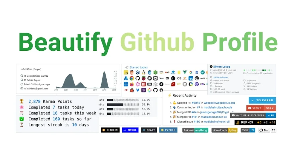 Beautify Github Profile screenshot 1 of 1