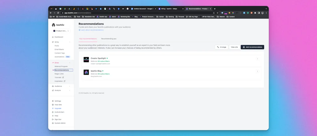 beehiiv screenshot 1 of 3