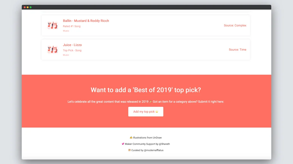 Best of 2019 Lists screenshot 3 of 4