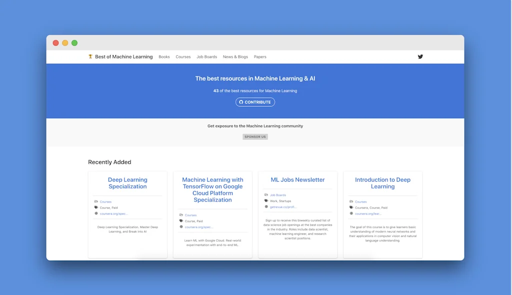 Best of Machine Learning screenshot 1 of 3
